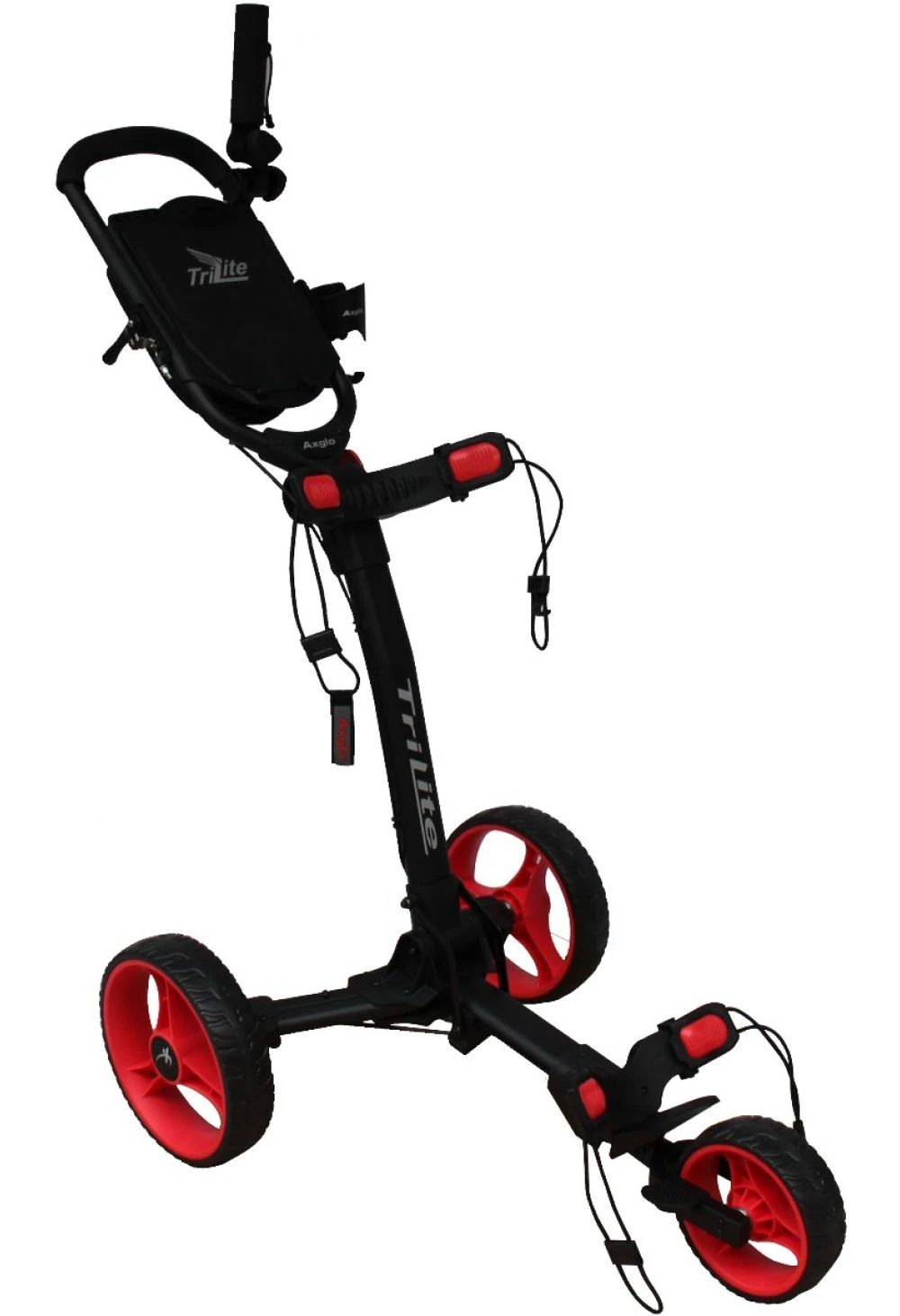 Axglo TriLite 3 Wheel Golf Trolley | Black/Red 2 Axglo TriLite 3 Wheel Golf Trolley | Black/Red - Image 2