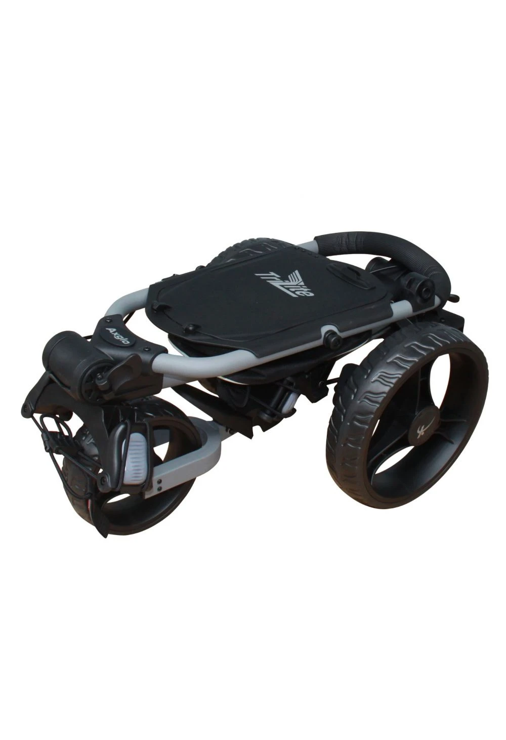 Axglo TriLite 3 Wheel Golf Trolley | Grey/Black 2 Axglo TriLite 3 Wheel Golf Trolley | Grey/Black - Image 2