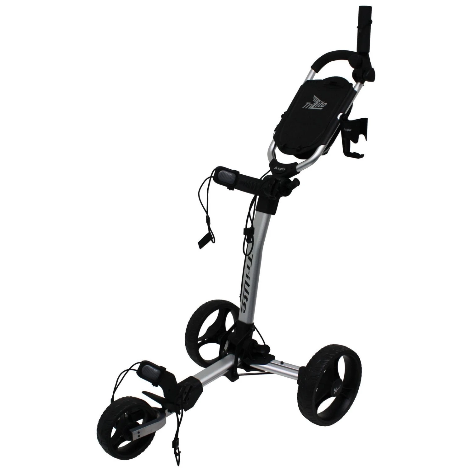 Axglo TriLite 3 Wheel Golf Trolley | Silver/Black 1 Axglo TriLite 3 Wheel Golf Trolley | Silver/Black