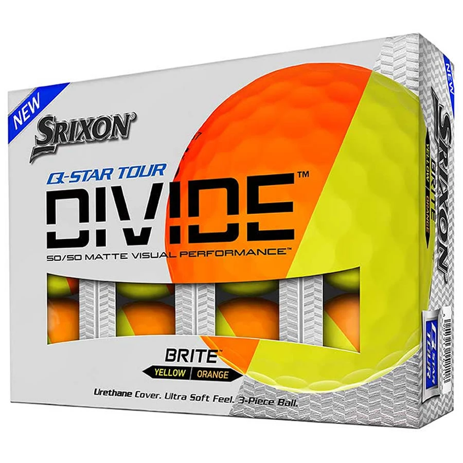Srixon Q Star Tour Golf Balls Divide | Yellow/Orange 1 Srixon Q Star Tour Golf Balls Divide | Yellow/Orange